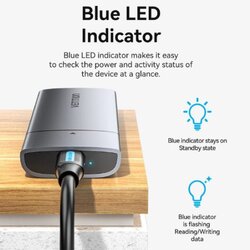 Vention kpeh0 m.2 ngff usb-c 3.1 aluminium ssd rack Cene