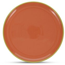ONA Zelen/oranžen krožnik iz kamenine ø 26 cm Duo – Cene