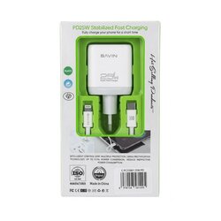 BAVIN punjač 25W PD Type C + kabl Type Lightning PC2106Y bela Cene