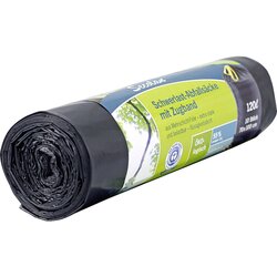 SECOLAN 1x10 Duty Heavy Garbage Bags, drawstring 120 l grey/sw Cene