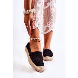 Kesi Classic Women's Espadrilles Openwork Black Catris Cene