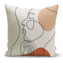 Minimalist Cushion Covers Prevleka za vzglavnik Post modern Drawing Face, 45 x 45 cm Cene