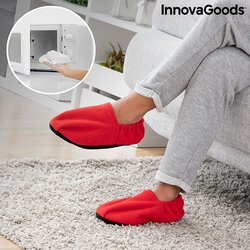 InnovaGoods Topli grelni copati za mikrovalovko rdeči Cene