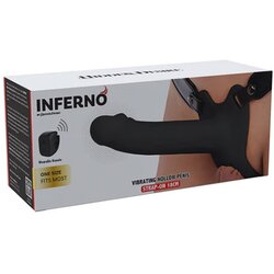 Inferno votel vibracijski strap-on 18 cm (R20861_bl) Cene
