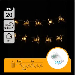 Aigostar LED svetlosni lanac 20xLED/3xAA 3,3m sa sobovima Cene