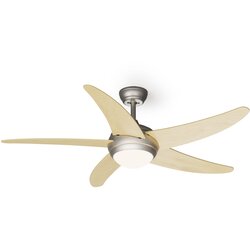 Klarstein Bolero 2 u 1, stropni ventilator, O 132 cm, svjetlo 55 W, daljinski upravljač, upravljanje preko aplikacije, 2 smjera rada Cene
