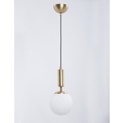 Squid Lighting bela/v zlati barvi viseča svetilka s steklenim senčnikom ø 15 cm monera – Cene