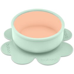 Baboo Silicone Bowl silikonska zdjelica s vakuumskim držačem Peachy Keen, 6m+ 1 kom Cene