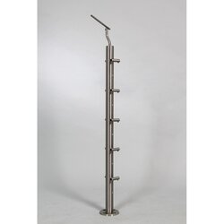 Dieda ograjni steber okrogli V2A z nosilci okroglih palic 85 cm Cene