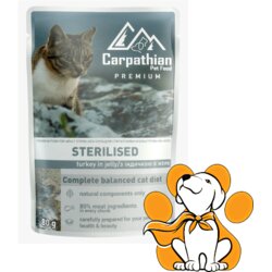 Carpathian Pet Food Cat Sterilised Turkey 80g, Vlažna Hrana Za Sterilisane Mačke Cene