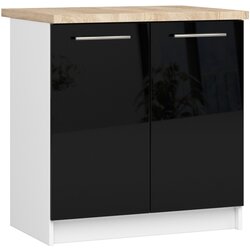 AKORD oliwia S80 kabinet + bela / črna sijajna plošča, (21713630) Cene