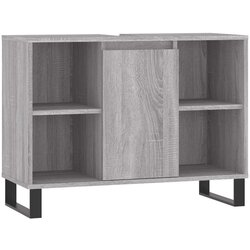Maison Chic Kopalniška omarica - Kopalniški kabinet siva sonoma 80x33x60 cm inženirski les, (21794605) Cene