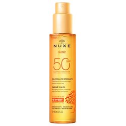 Nuxe SUN Tanning Oil High Protection SPF50 Face & Body Cene