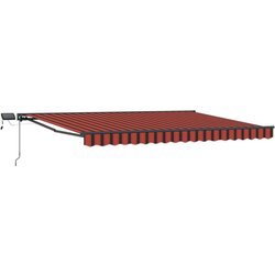  Ročno senčilo s LED-ji Oranžna in Črna 4 × 3 m, (5000204891) Cene