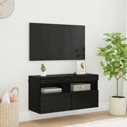 vidaXL TV zidni ormar Crni hrast 80 x 30 x 40 cm Konstruirano drvo Cijene