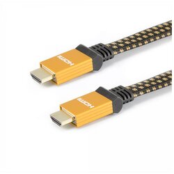 S Box hdmi-hdmi kabel 1,5m flat hq 4K črno/zlat HDMI20-HQ-15 Cene