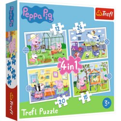 Puzzle 4u1 - Blagdanske uspomene / Peppa Pig Trefl 34359 Cijene