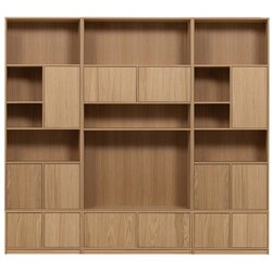 vtwonen Modularna biblioteka u dekoru hrasta u prirodnoj boji 264x243 cm Modulair – Cene