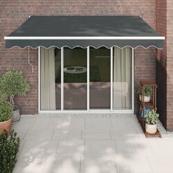 vidaXL Zložljiva tenda antracitna 3x2,5 m blago in aluminij Cene