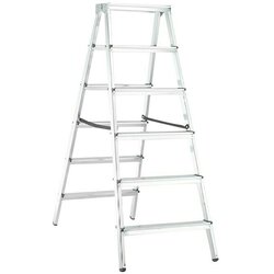 Alpos Alu Dvostruke ljestve s gazištem (2 x 6 stepenica, Radna visina: 2,88 m, Aluminij) Cene