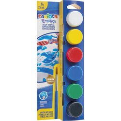 Carioca Tempera Jars + Brush 25ml - Normal Cene
