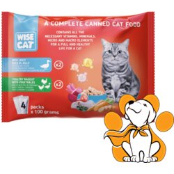 Carpathian Pet Food Wise Cat Adult Duck in Jelly&Poultry Ragout With Vegetables 4x100g, Vlažna Hrana Cene