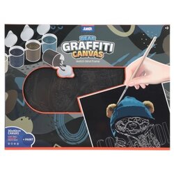 Junior Graffiti canvas, blind ram sa skicom, meda, crna, 30x40cm Cene