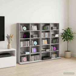 Cd ormar 2 kom. Siva Sonoma 65 x 23,5 x 97,5 cm Cene