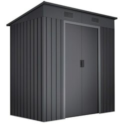 Hoggar Vrtna lopa Oulu Dark (Zunanje dimenzije vključno s strešnim previsom (Š x G): 238 x 130 cm, Jeklo, Osnovna plošča: 3,14 m²) Cene
