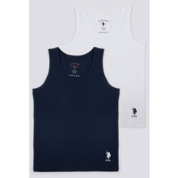 U.S. Polo Assn. set majica za dečake US1380, 2 komada, teget i bela Cene
