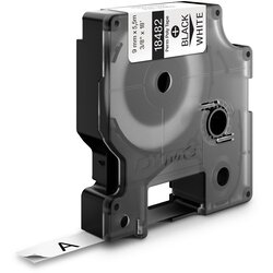 Dymo traka industrijska poliester 9MM crna/bela Cene
