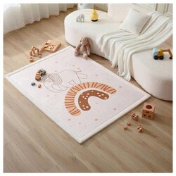 Hakuna Matte Hakuna mekani tepih za djecu oblak 170 x 120 cm slon i duga Cene