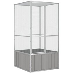vidaXL Kavez za ptice sivi 111 x 107 x 211 5 cm od pocinčanog čelika Cijene