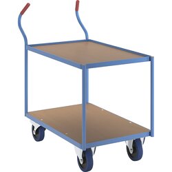eurokraft pro industrijski mizni voziček, polno elastična kolesa, ne puščajo sledi, višini nivojev 235 / 765 mm Cene
