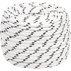 vidaXL Pleteni brodski konop bijeli 14 mm x 25 m poliesterski Cijene