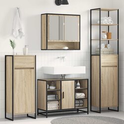 vidaXL kopalniška omarica sonoma 40 x 30 x 100 cm konstruiran les Cene