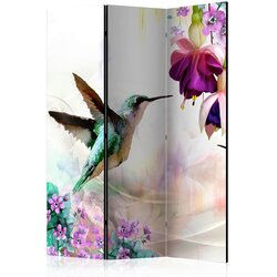 Artgeist Paravan - Hummingbirds and Flowers 135x172 Cene