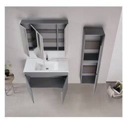 Hanah home Kupatilski ormarić sa umivaonikom i ogledalom (2 komada) Tivoli 100 696 Cene