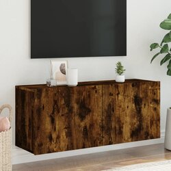 vidaXL Zidni TV ormarić boja dimljenog hrasta 100x30x41 cm Cijene