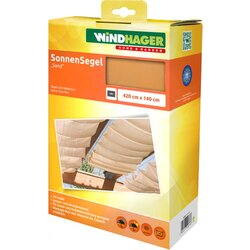 Windhager Sončno jadro, napenjanje z vrrmi, 4,2 x 1,4 m - Peščena Cene
