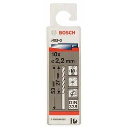 Bosch burgija za metal hss-g/ din 338 2608595052/ 2/2 x 27 x 53 mm Cene