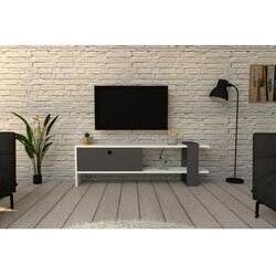 HANNAH HOME TV komoda Funda antracit-bijele boje Cene
