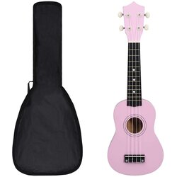 vidaXL otroški ukulele soprano s torbo roza 21" Cene