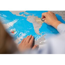 MY TRAVEL MAP Karta svijeta scratch Travel Map Ocean blue Cene
