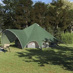  Teepee šotor s streho Zelena in Siva 600 x 600 x 347 cm, (5000091092) Cene