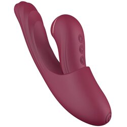 Vibeconnect 2v1 G-točka in klitoralni vibrator (rdeča) Cene