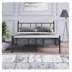 Hanah home Francuski krevet Akin, 120x88x200 cm, Crni Cijene