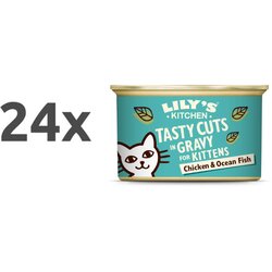 Lily's Kitchen tasty cuts v omaki kitten - piščanec in oceanska riba 24 x 85 g Cene