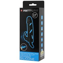 Pretty Love 2019 Penis sleeve with Ball Strap Black Cene
