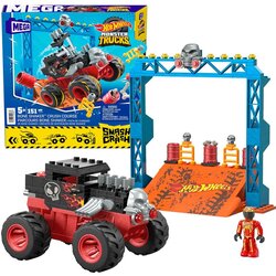 Hot_Wheels Monster truck kaskaderske blokove 151ele automobil + rampa ZA5996 Cene